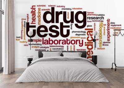 Drug test word cloud Wall mural