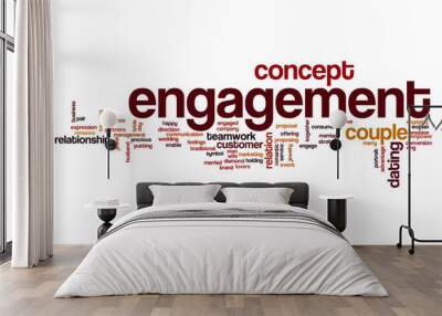 Engagement word cloud concept Wall mural