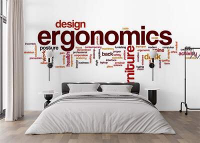 ergonomics word cloud Wall mural