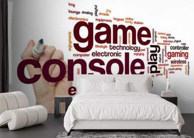 game console word cloud concept Wall mural