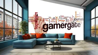 Gamergate word cloud Wall mural