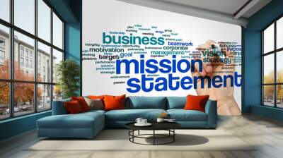 Mission statement word cloud Wall mural