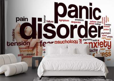 Panic disorder word cloud Wall mural