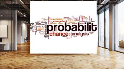 Probability word cloud Wall mural