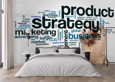 Product strategy word cloud Wall mural