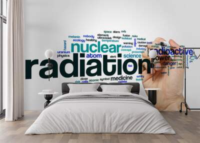 Radiation word cloud concept Wall mural