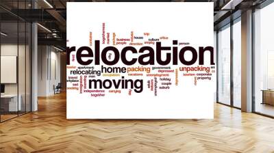 Relocation word cloud Wall mural