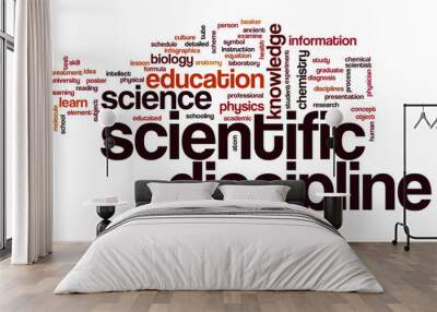 Scientific discipline word cloud Wall mural