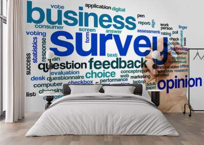 Survey word cloud concept Wall mural