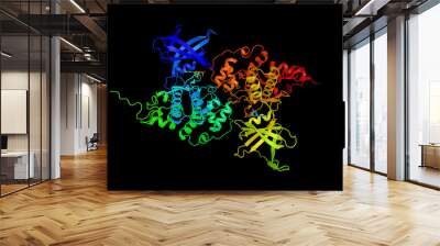 Tau-protein kinase, an enzyme which participates in 14 metabolic pathways, including cell cycle, Alzheimer's disease and prostate cancer. 3d rendering Wall mural