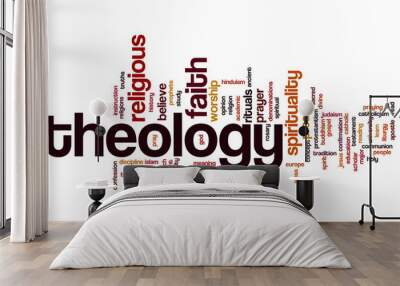 Theology word cloud Wall mural