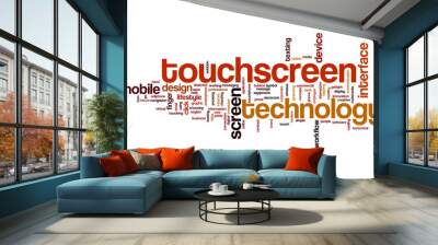 Touchscreen word cloud Wall mural