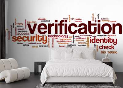 Verification word cloud Wall mural