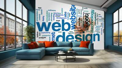 web design word cloud Wall mural