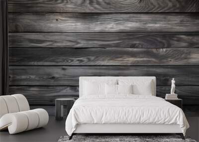 Grey wooden planks background. Backdrops of wooden planks. Created with Generative AI technology. Wall mural