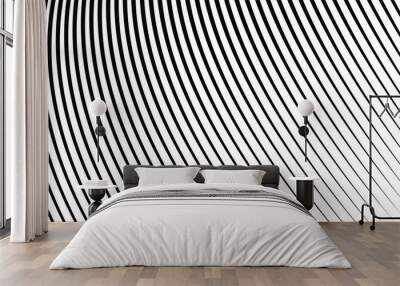 Black and white stripes line abstract background for backdrop or fabric style Wall mural