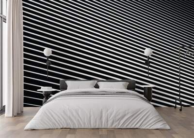 Black and white stripes line abstract background for backdrop or fabric style Wall mural