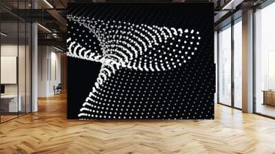 Black halftone abstract background for backdrop or presentation Wall mural