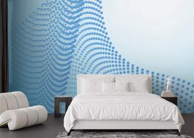 Blue gradient halftone abstract background for backdrop or presentation Wall mural