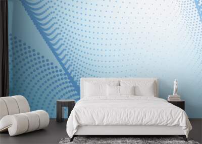 Blue gradient halftone abstract background for backdrop or presentation Wall mural