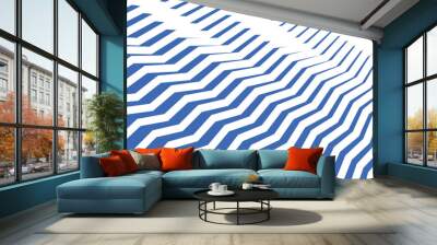 Blue zig zag abstract pattern background for backdrop or fabric style Wall mural