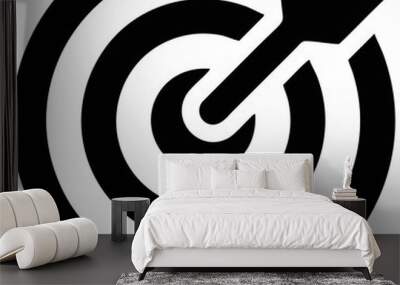 focus icon symbol in a white background, goal target icon symbol on the white background Wall mural