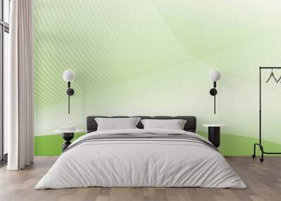 Green abstract background with curve stripes line for backdrop or presentation Wall mural