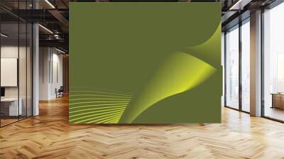 Green army abstract background with stripes curve line for backdrop or presentation Wall mural