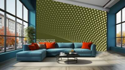 Green army halftone abstract background for backdrop or presentation Wall mural