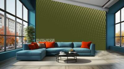 Green army halftone abstract background for backdrop or presentation Wall mural