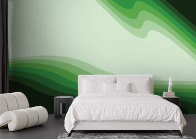 Green paper cut abstract background for backdrop or presentation Wall mural