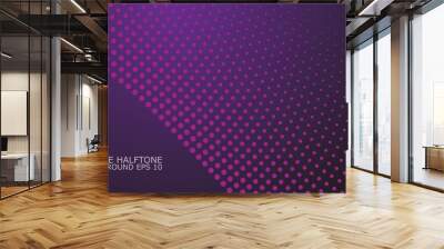 Purple Halftone abstract background vector image for backdrop or presentaion Wall mural