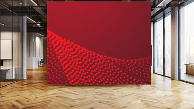 Red abstract background with halftone for backdrop or presentation Wall mural