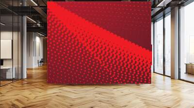 Red abstract background with halftone for backdrop or presentation Wall mural