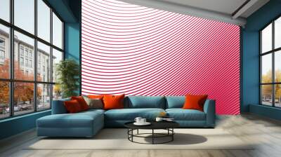 Red curve line abstract background vector image for backdrop or presentation Wall mural