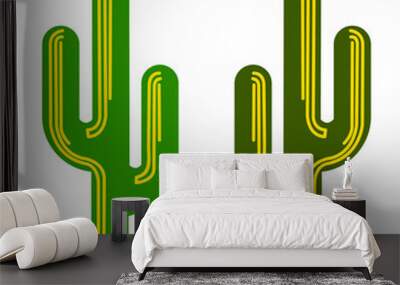 illustration vector cactus Wall mural