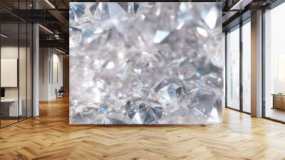 sparkling crystal bead texture with faceted surfaces and brilliant light reflections Wall mural