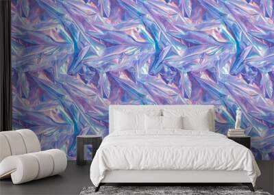 A texture pattern of iridescent cellophane, A texture pattern of iridescent cellophane Wall mural