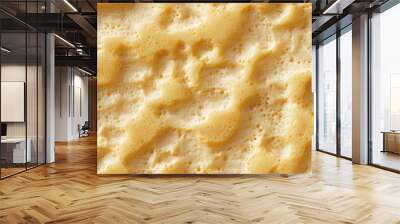 Extreme close-up of a single shortbread cookie surface texture. Pale golden, dense and slightly crumbly texture with tiny pock marks. Wall mural