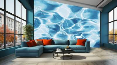 shimmering pool water texture with rippling caustics and shadow play Wall mural