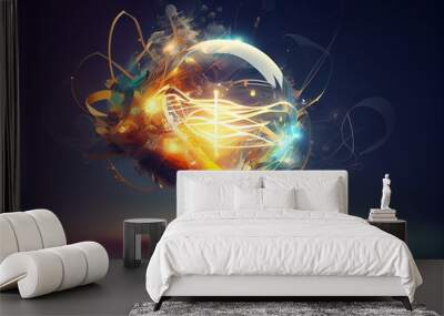 The Future is Now: An Abstract Design for Innovative Ideas, Abstract Innovations: A Background for Creative and Disruptive Ideas, Innovation in Color: Next-Level Ideas, Genetive AI Wall mural