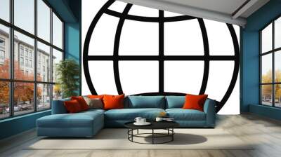 Globe icon PNG image. Wall mural