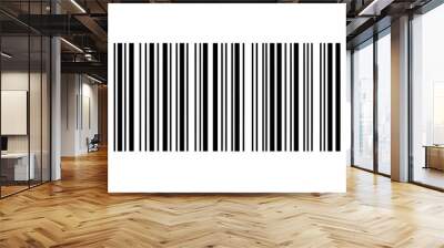 Simple fake bar code PNG image Wall mural