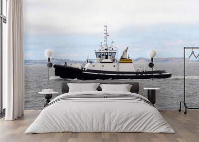 Tug boat side view Wall mural