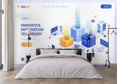 Innovative information technology concept banner template Wall mural