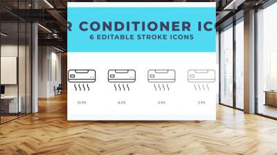 Air conditioner icon. Editable stroke line icon vector illustration. Wall mural