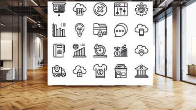 Business Structure web icons in Lineal style. Wall mural