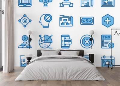 Digital Marketing & SEO Two Color icons collection. 25 icon set in a Two Color design. Wall mural