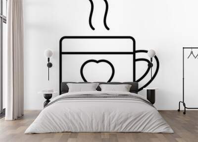 Coffee Cup vector icon stock illustration Wall mural