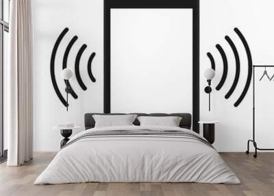 Ringing phone icon Wall mural